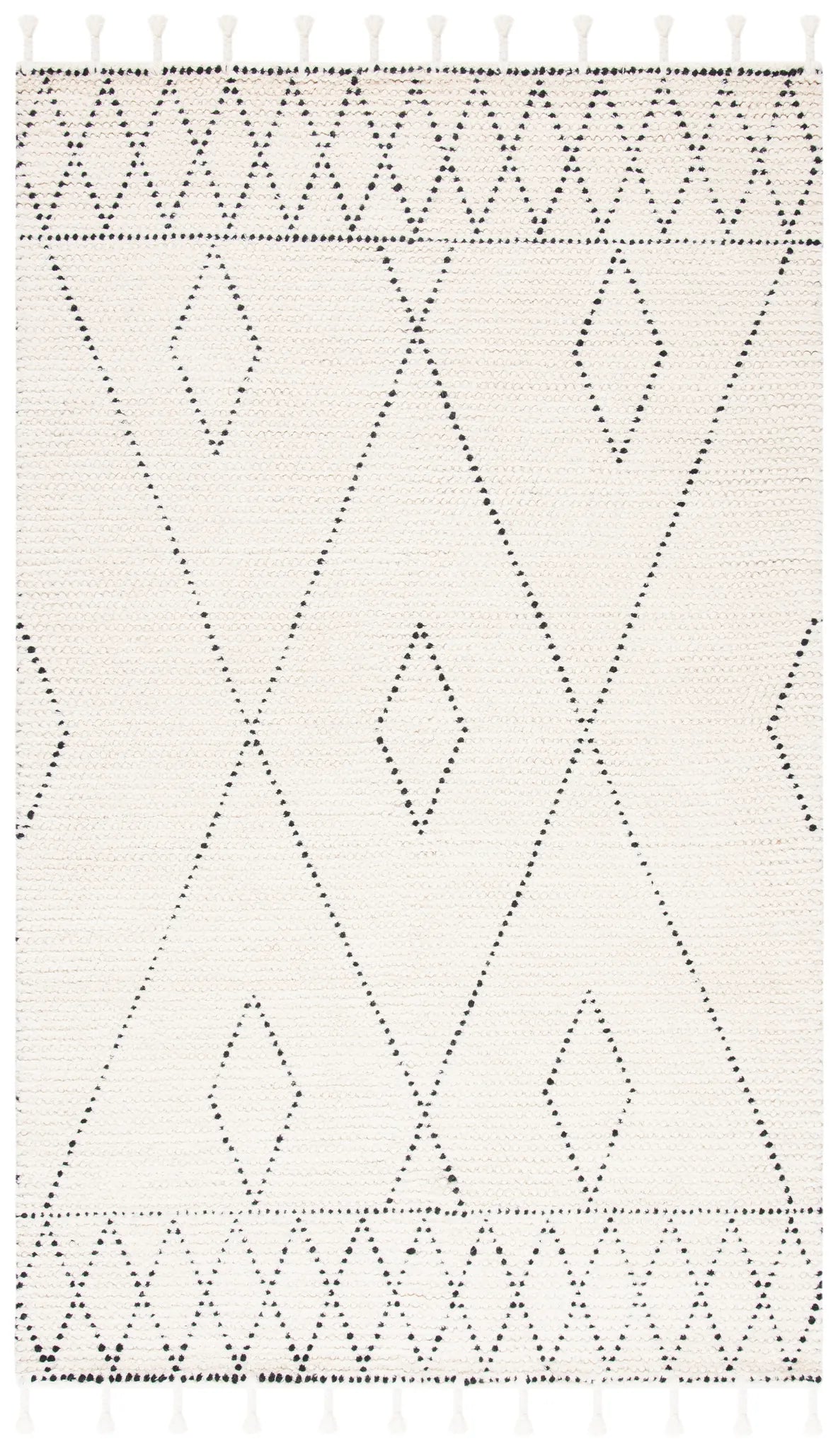 Safavieh Casablanca 4'-0" x 6'-0" Rug in Ivory / Black