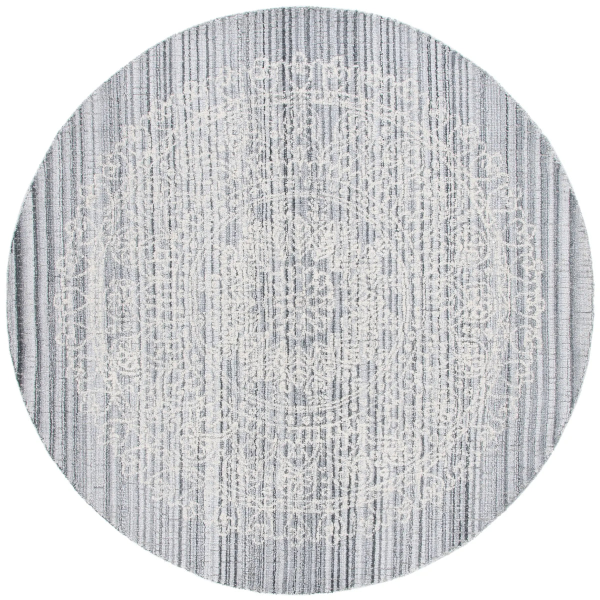 Safavieh Ebony 6'-0" x 6'-0" Rug in Grey / Ivory