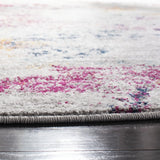 Safavieh Madison 6'-7" x 6'-7" Rug in Light Grey / Fuchsia