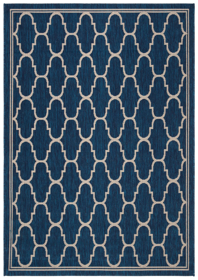 Safavieh Courtyard 4'-0" x 5'-7" Rug in Navy / Beige