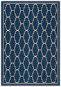 Safavieh Courtyard 4'-0" x 5'-7" Rug in Navy / Beige