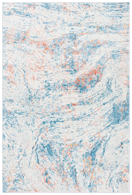 Safavieh Tulum 4'-0" x 6'-0" Rug in Ivory / Dark Blue