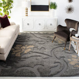 Safavieh Florida Shag 6'-0" x 9'-0" Rug in Grey / Beige
