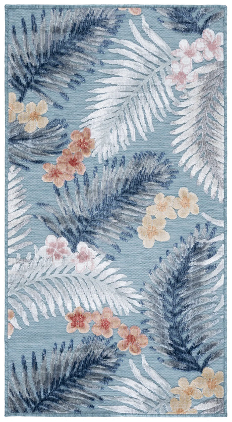 Safavieh Cabana 2'-7" x 5'-0" Rug in Aqua / Ivory