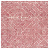 Safavieh Abstract 6'-0" x 6'-0" Rug in Red / Ivory