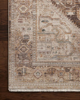 Loloi Lyra Lyr-07 Natural/Mocha Rug - corner on wood