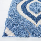 Safavieh Florida Shag 5'-3" x 7'-6" Rug in Blue / Ivory