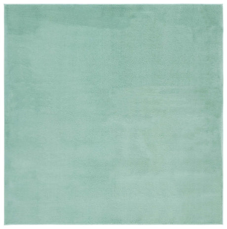 Safavieh Faux Rabbit Fur 6'-0" x 6'-0" Rug in Sage