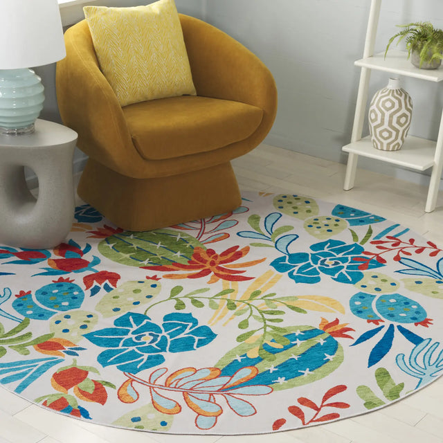 Safavieh Malibu 6'-0" x 6'-0" Rug in Beige / Blue