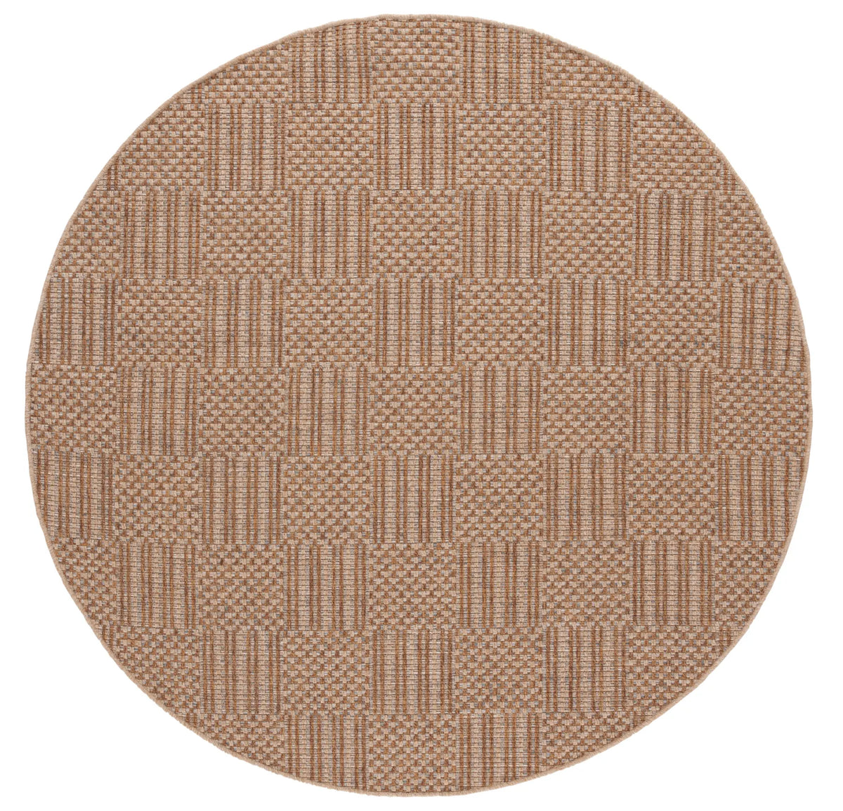 Safavieh Sisal All-Weather 6'-7" x 6'-7" Rug in Natural / Grey