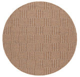 Safavieh Sisal All-Weather 6'-7" x 6'-7" Rug in Natural / Grey