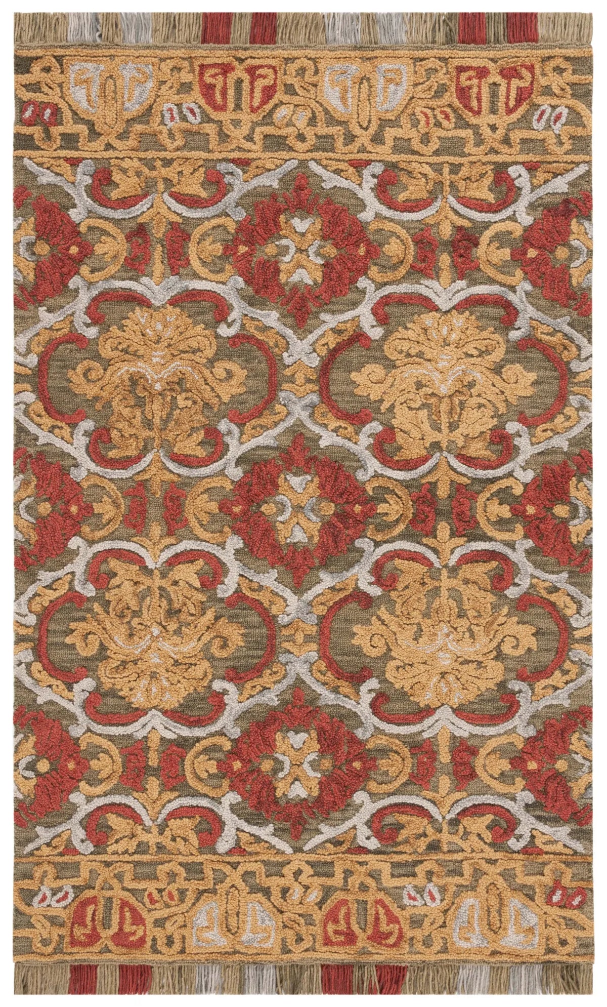 Safavieh Blossom 4'-0" x 6'-0" Rug in Green / Gold