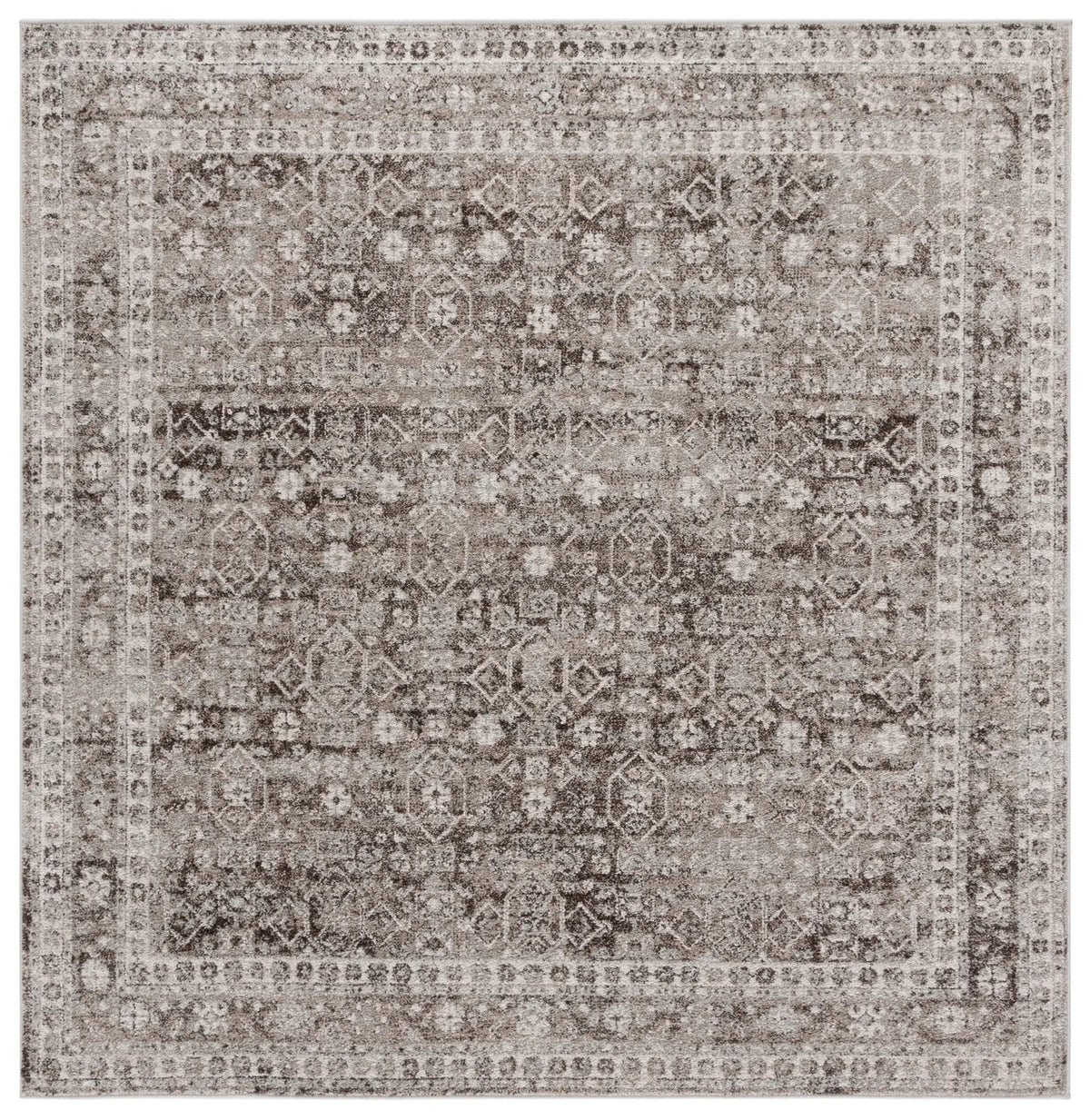 Safavieh Vintage Tabriz 6'-7" x 6'-7" Rug in Grey / Charcoal