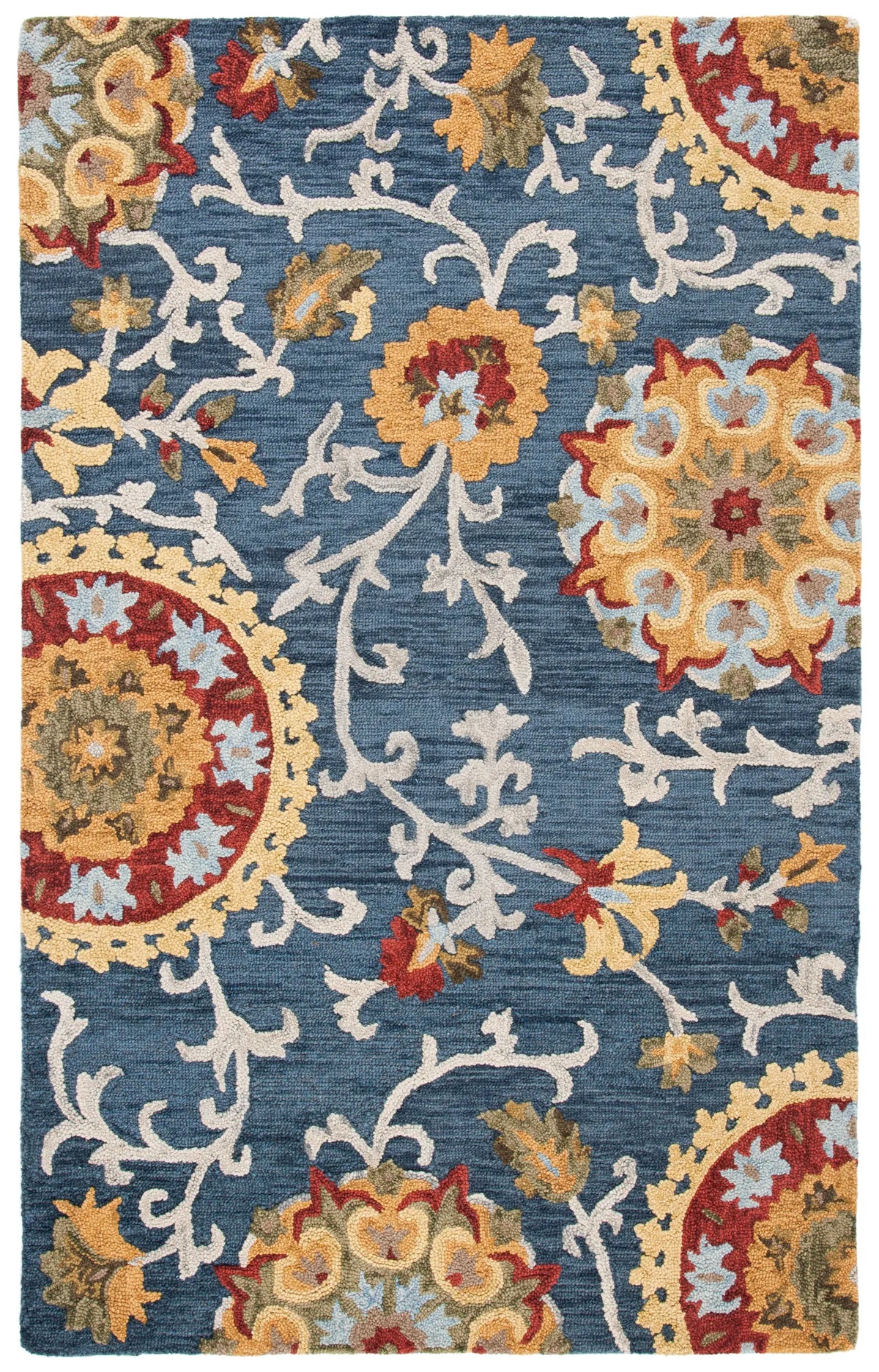 Safavieh Blossom 4'-0" x 6'-0" Rug in Navy / Multi