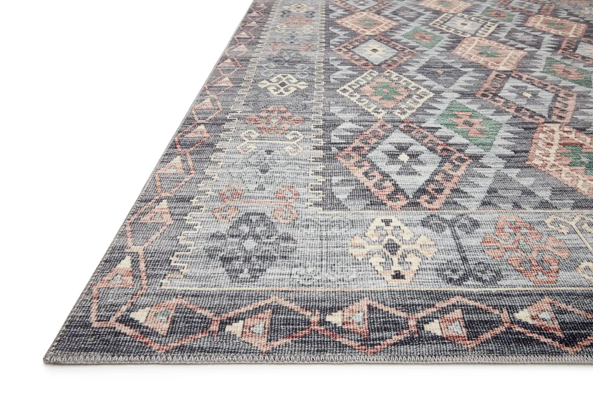 Loloi Zion Zio-01 Grey/Multi Rugs - rug corner