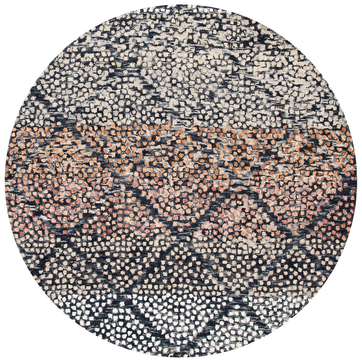 Safavieh Trace 6'-0" x 6'-0" Rug in Navy / Ivory