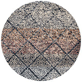 Safavieh Trace 6'-0" x 6'-0" Rug in Navy / Ivory