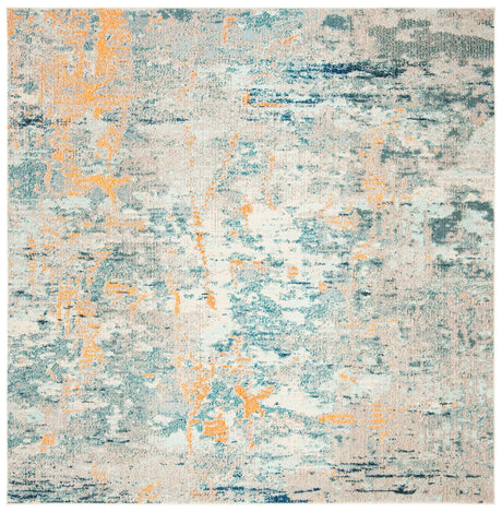 Safavieh Madison 6'-7" x 6'-7" Rug in Light Blue / Beige