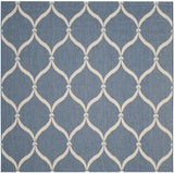 Safavieh Courtyard 6'-7" x 6'-7" Rug in Blue / Beige
