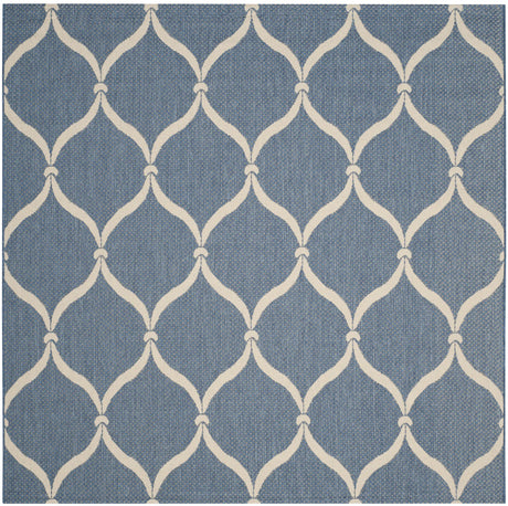 Safavieh Courtyard 6'-7" x 6'-7" Rug in Blue / Beige