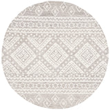 Safavieh Micro-Loop 5'-0" x 5'-0" Rug in Dark Grey / Ivory