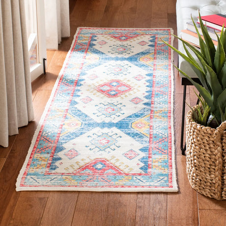 Safavieh Saffron 2'-3" x 8'-0" Rug in Cream / Blue