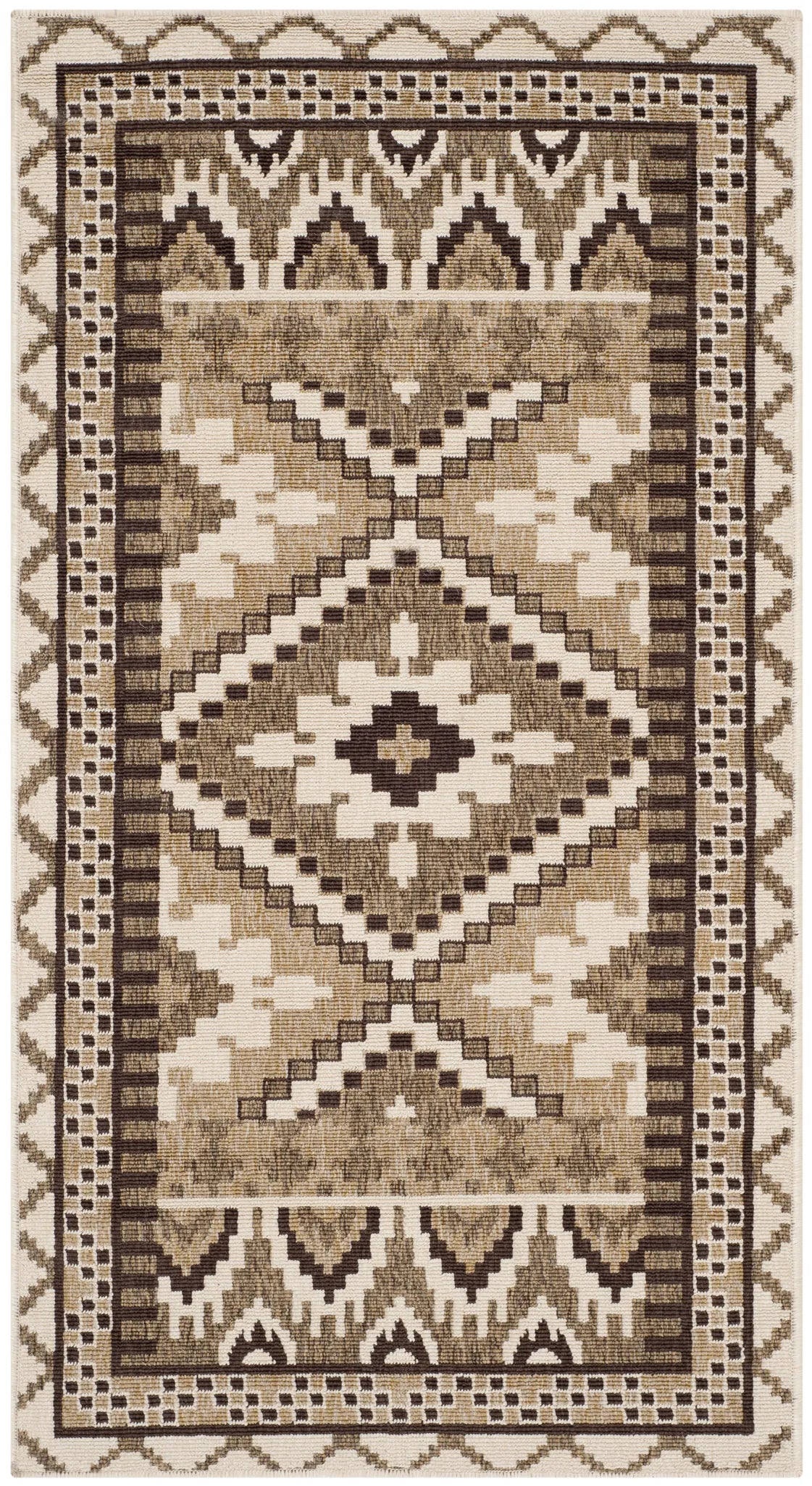 Safavieh Veranda 2'-7" x 5'-0" Rug in Creme / Brown