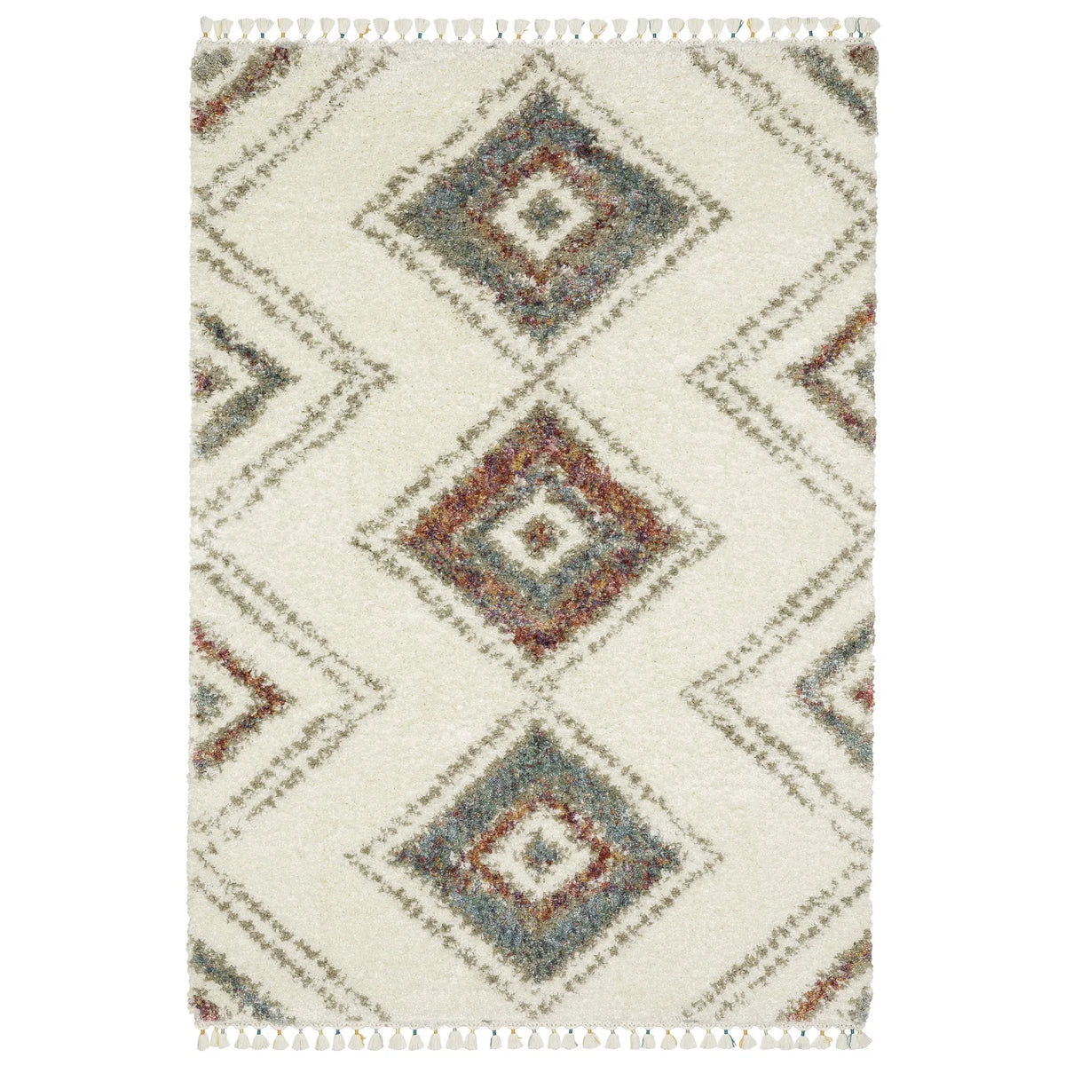 Oriental Weavers Sphinx Axis Ax07A Ivory/ Multi Rug - main flat