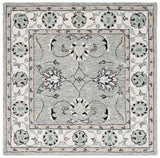 Safavieh Micro-Loop 5'-0" x 5'-0" Rug in Grey / Ivory