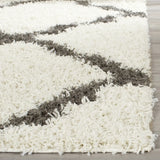 Safavieh Sgd-Dallas Shag 6'-0" x 6'-0" Rug in Ivory / Dark Grey