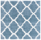 Safavieh Tahoe Shag 6'-7" x 6'-7" Rug in Blue / White