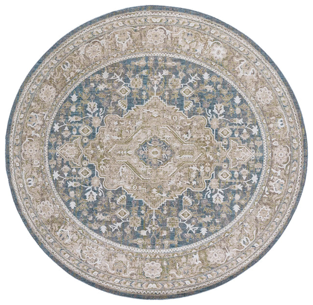 Safavieh Finley 6'-7" x 6'-7" Rug in Blue / Beige