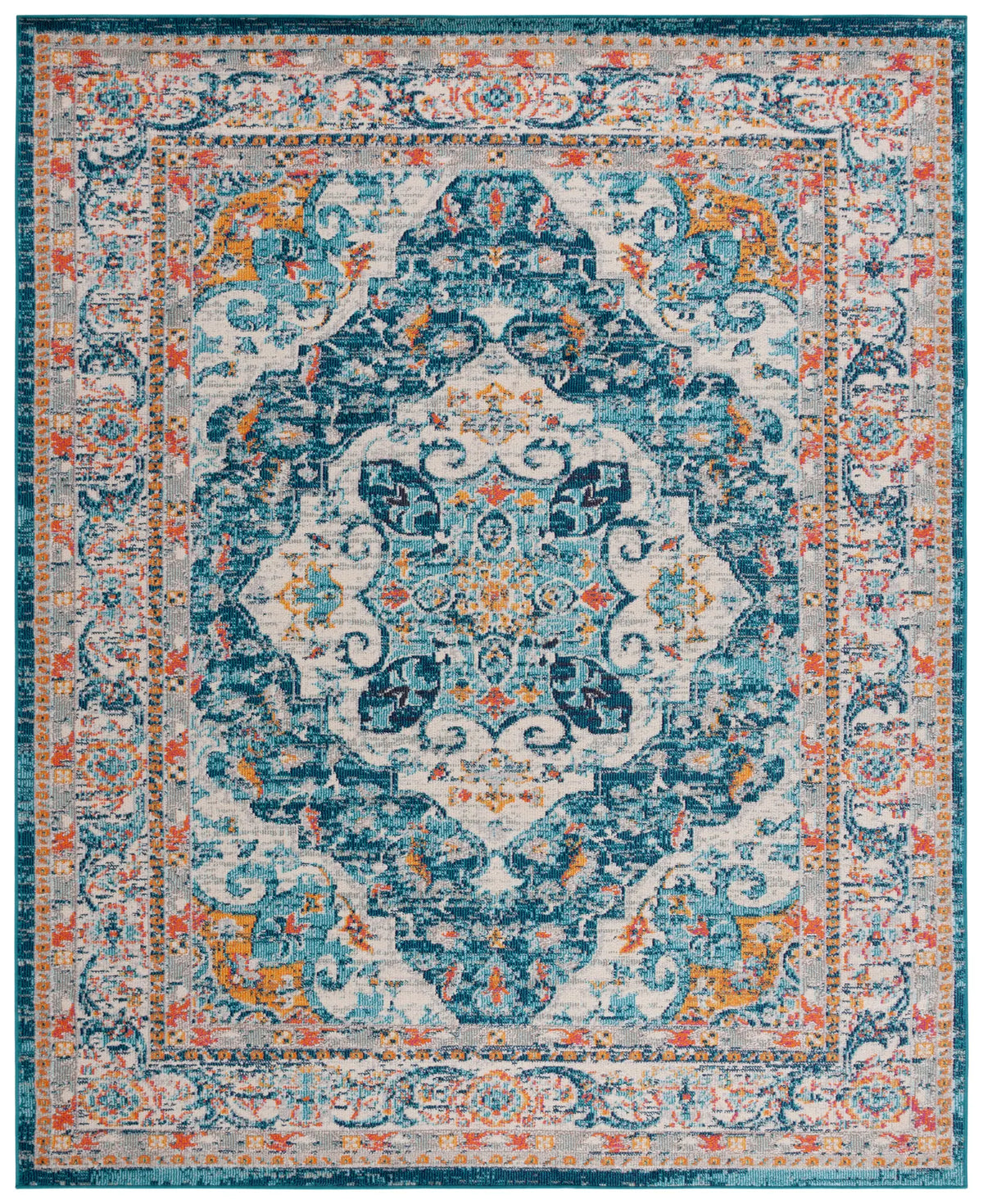 Safavieh Phoenix 100 10'-0" x 14'-0" Rug in Ivory / Blue