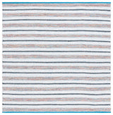Safavieh Montauk 6'-0" x 6'-0" Rug in Turquoise / Ivory