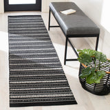 Safavieh Kilim 2'-3" x 9'-0" Rug in Black / Ivory