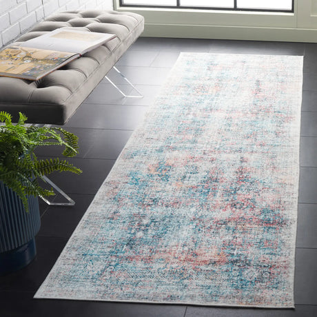 Safavieh Arizona 2'-6" x 10'-0" Rug in Blue / Rust