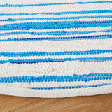 Safavieh Rag Rug 6'-0" x 6'-0" Rug in Ivory / Blue