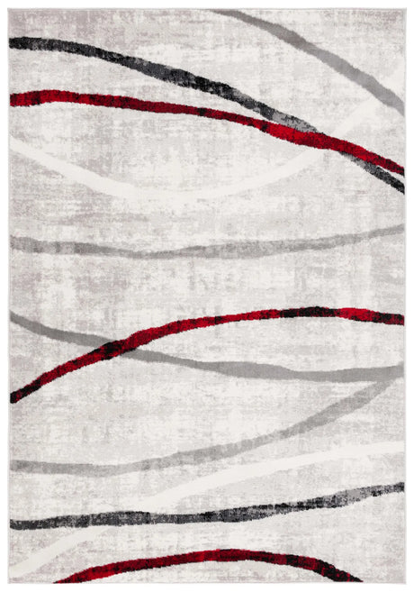 Safavieh Skyler 4'-0" x 6'-0" Rug in Ivory Grey / Red