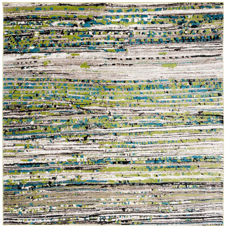 Safavieh Porcello 6'-7" x 6'-7" Rug in Cream / Green