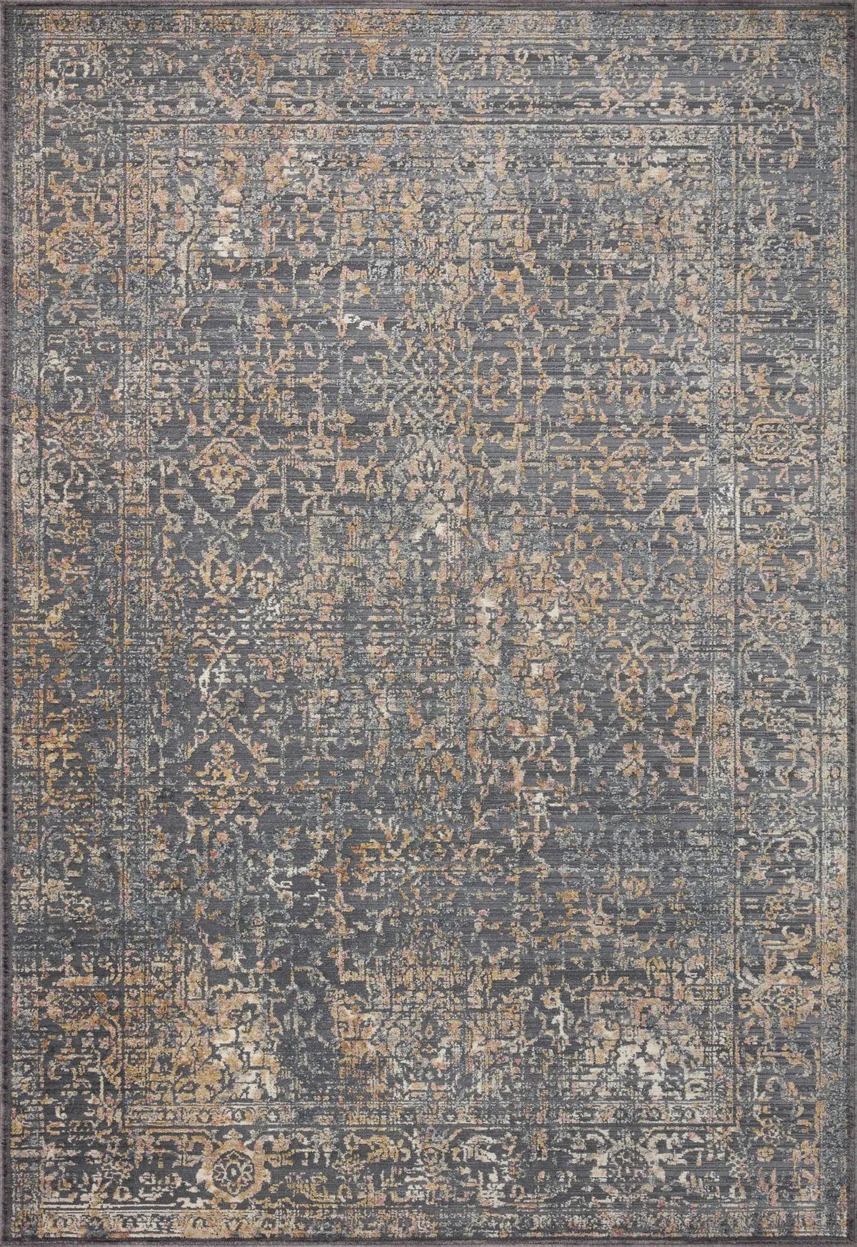 Loloi Indra Ina-05 Graphite/Sunset Rug - main flat
