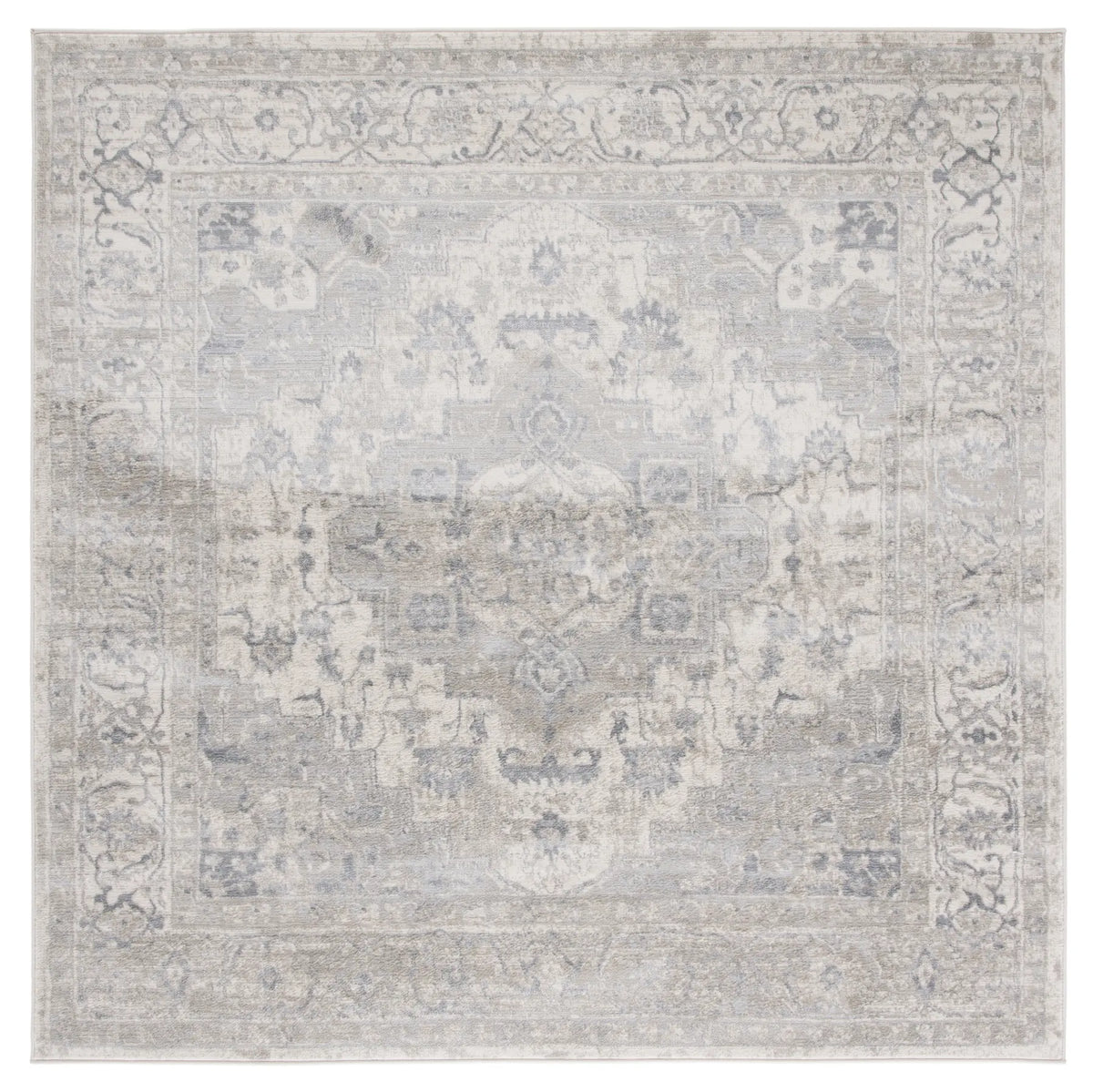 Safavieh Brentwood 6'-7" x 6'-7" Rug in Ivory / Grey
