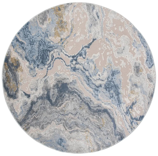Safavieh Palma 6'-7" x 6'-7" Rug in Grey / Teal