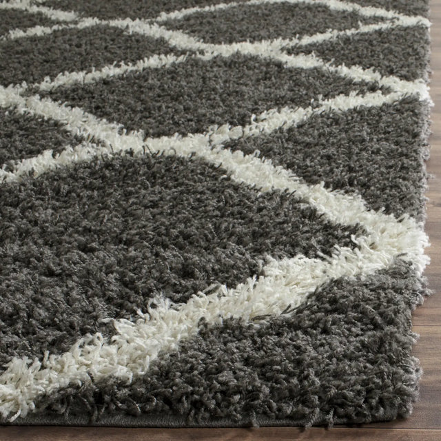 Safavieh Sgd-Dallas Shag 10'-0" x 14'-0" Rug in Dark Grey / Ivory