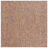Safavieh Courtyard 6'-7" x 6'-7" Rug in Dark Grey / Rust