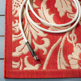 Safavieh Courtyard 5'-3" x 7'-7" Rug in Red / Creme