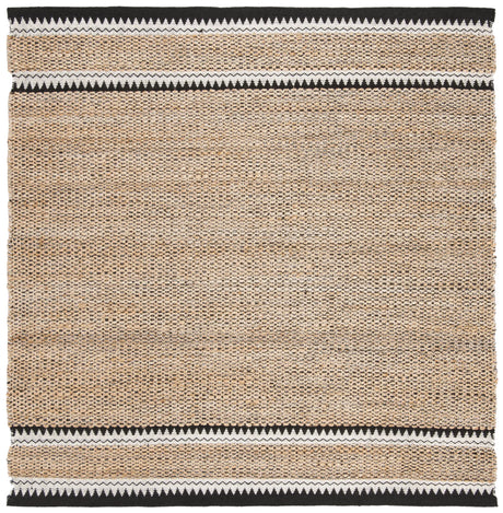 Safavieh Natural Fiber 5'-0" x 5'-0" Rug in Natural / Black