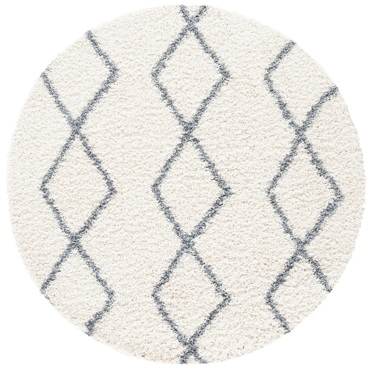Safavieh Venus Shag 600 6'-7" x 6'-7" Rug in Ivory / Grey