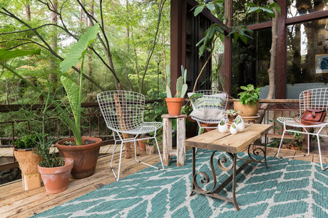 Loloi Isle Ie-02 Teal / Grey Rugs - room scene 1 horizontal