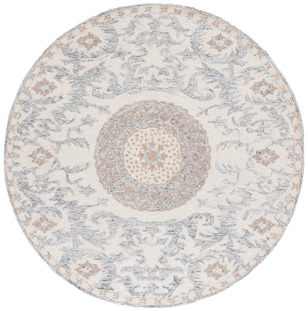 Safavieh Marquee 6'-0" x 6'-0" Rug in Beige / Grey