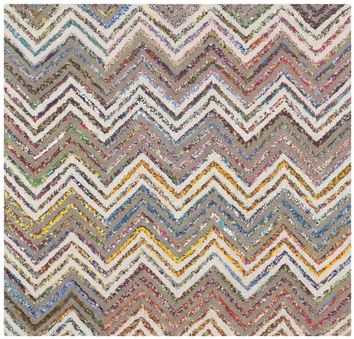 Safavieh Nantucket 4'-0" x 4'-0" Rug in Beige / Grey